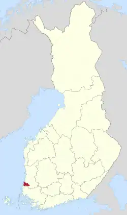 Location of Rauma in Finland