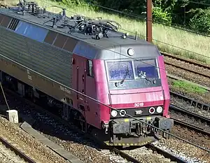 An EA class electric locomotive in operation with Railion