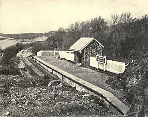 The former Recess Hotel Platform on the Galway to Clifden railway in 1906