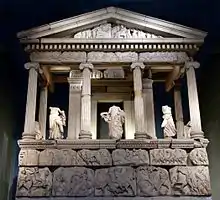 Xanthos Tombs, Kınık, Turkey. Also known as the Nereid Monument