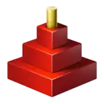 Red Logo (stylized Tower of Hanoi)