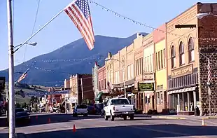 Image 26Main Street in Red Lodge, 2000, showing iron facades on buildings (from History of Montana)