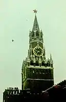 Spasskaya Tower during the parade