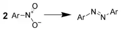 Generalization of the reduction of a nitroarene to an azo compound