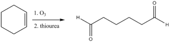 reduction cleavage of product from ozonolysis