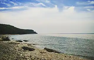 Reed's dump beach on Georgian Bay near the campsite