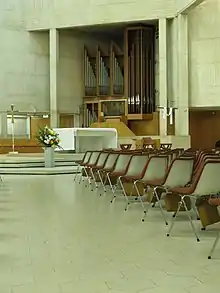 Reiger organ, sanctuary and nave, Clifton Cathedral