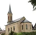 Side view of the parish church