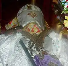 Relics (1993) of St. John (Maximovitch), Archbishop of Shanghai and San Francisco.