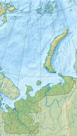 Mount Lazarev is located in Arkhangelsk Oblast