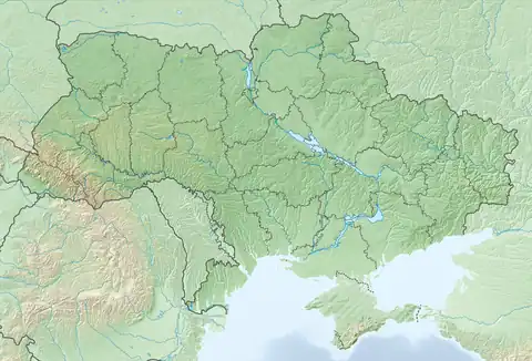 Location of open estuary in Ukraine