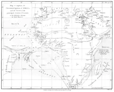 James Rennel's 1799 map showing "S. Matthew"