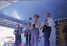 Don Reno (banjo) and Red Smiley (acoustic guitar, right)