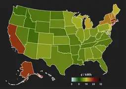 Home price per kWh