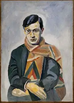 Robert Delaunay, 1923, Portrait of Tristan Tzara, oil on cardboard, 104.5 x 75 cm