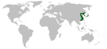 Map showing range of R. tigrinus