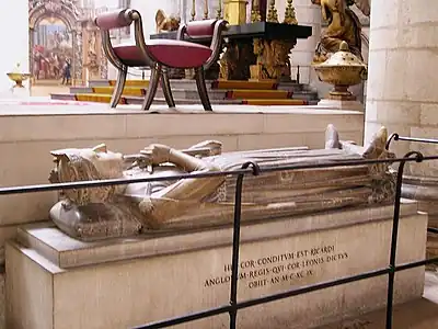 Tomb with the heart of Richard the Lion-Hearted (died 1199)