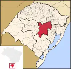 Location of Centro Oriental Rio-Grandense