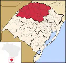 Location of Noroeste Rio-Grandense