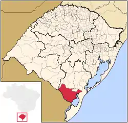 Location of Jaguarão