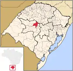 Location in Rio Grande do Sul  state