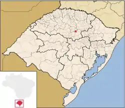 Location of Mormaço in Rio Grande do Sul