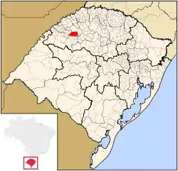 Location in Rio Grande do Sul, Brazil