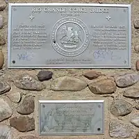 Dedication plaques at bridge, 2008