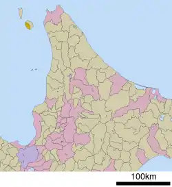 Location of Rishiri in Hokkaido (Sōya Subprefecture)