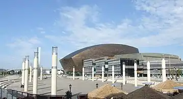 Roald Dahl Plass next to the Wales Millennium Centre