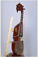 Iran. Robab, upper sound chamber covered with wood, top has frets