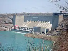 View of dam, looking northeast