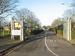 The entrance to former RAF Swanton Morley during 2014