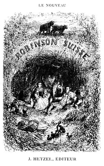 Frontispiece of "Nouveau Robinson suisse".