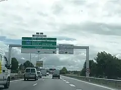 Ring (Urban expressway) Exit 12, with it 90 km/h speed limit. Since July 2018 the 90 km/h should only exist when there is a median separation.