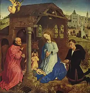 Centre: birth of Jesus