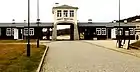 Entrance gate to the former Nazi German Gross-Rosen concentration camp