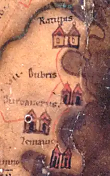 Roman Canterbury on the Peutinger Map