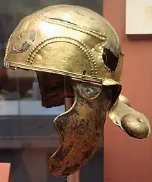 Colour photograph of the Witcham Gravel helmet