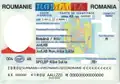 The Romanian identity card. Issued in 2018, this model shows Romania's new coat of arms with the crown on the eagle's head.