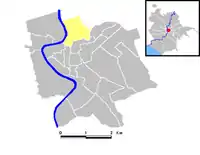 Position of the rione within the center of the city