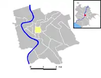 Position of the rione within the center of the city