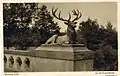 Rominten Hunting Lodge: the deer's bridge. The bronze deer was moved to Sosnovka near Moscow after World War II.