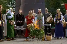 Image 106A ceremony of Lithuanian modern pagans. (from Culture of Lithuania)