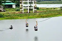 Ropeway at Samaguri Beel in Nagaon district