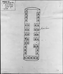 Image 6A diagram showing where Rosa Parks sat in the unreserved section at the time of her arrest (from Montgomery bus boycott)