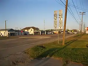 View is east at US 90 Alt. and SH 36 in Rosenberg