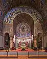 The altar surrounded by murals