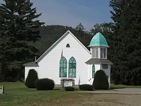 Riverside United Methodist Church by the Allegheny River in the town of Roulette.