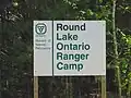 Ontario Ranger Camp sign.